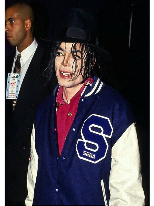 Michael Jackson Sega Varsity Wool Jacket Celebrity Style