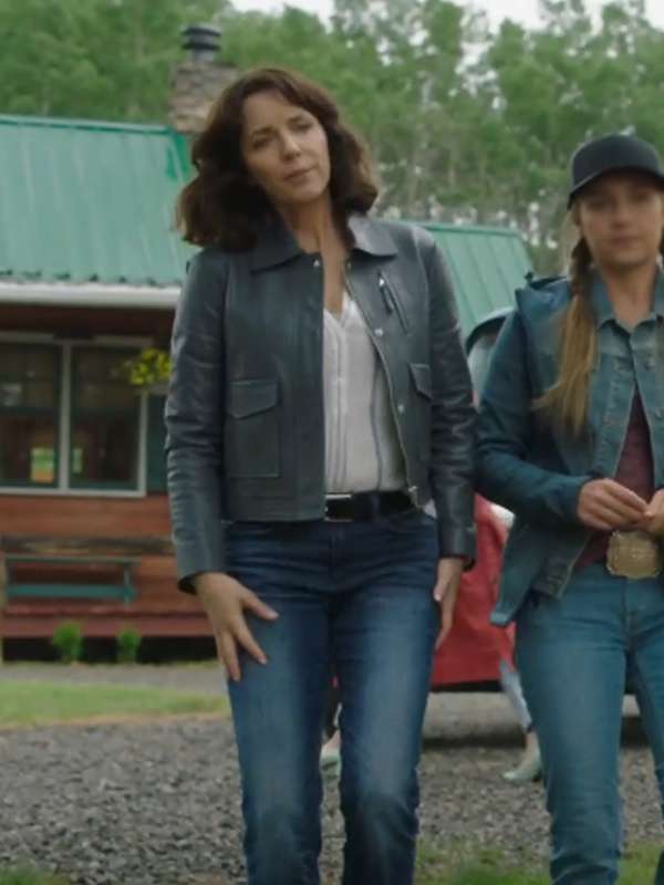 Michelle Morgan Heartland Classic Black Leather Jacket Gifts for Her
