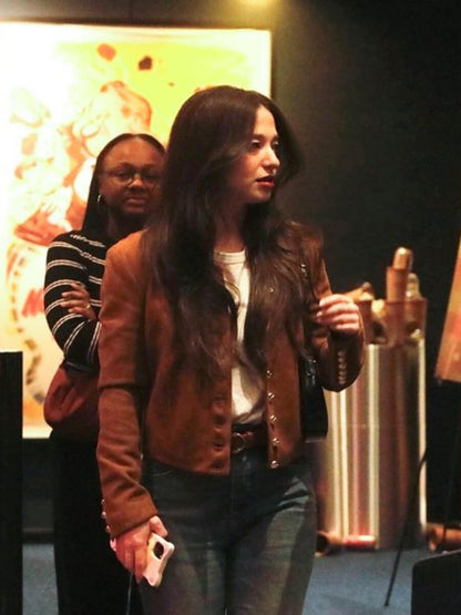 Mikey Madison Anora Brown Suede Jacket Gifts For Her