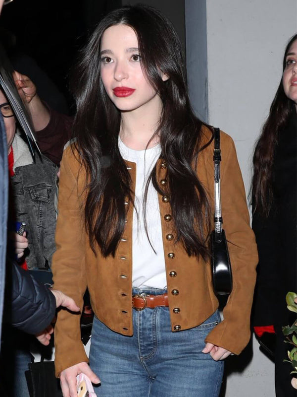 Mikey Madison Anora Brown Suede Jacket