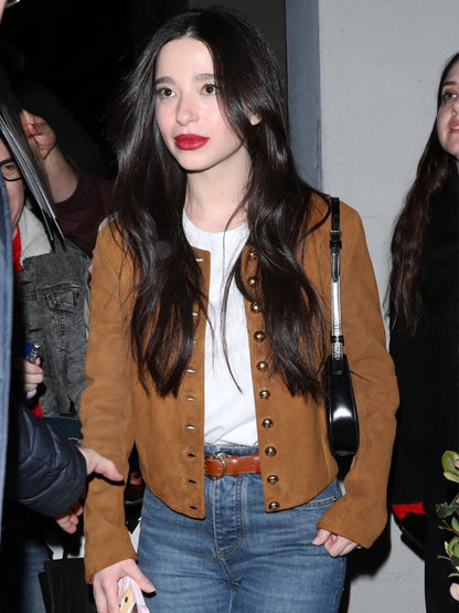 Mikey Madison Anora Brown Suede Jacket
