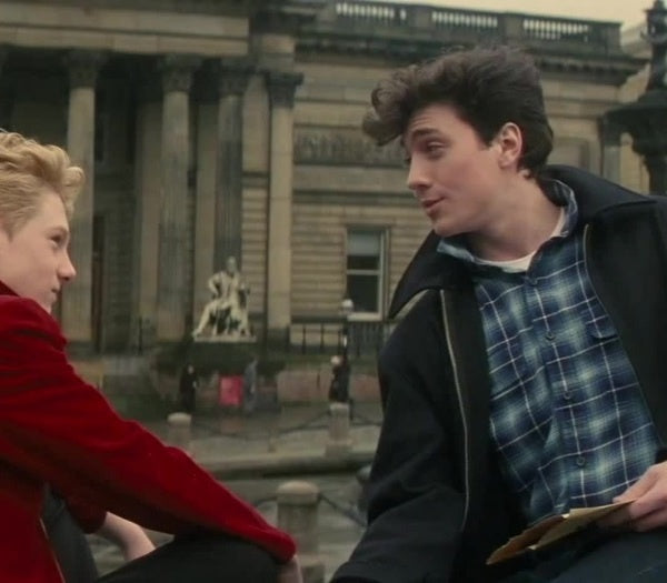 Nowhere Boy Aaron Taylor Black Wool Jacket Free Shipping UK USA Canada