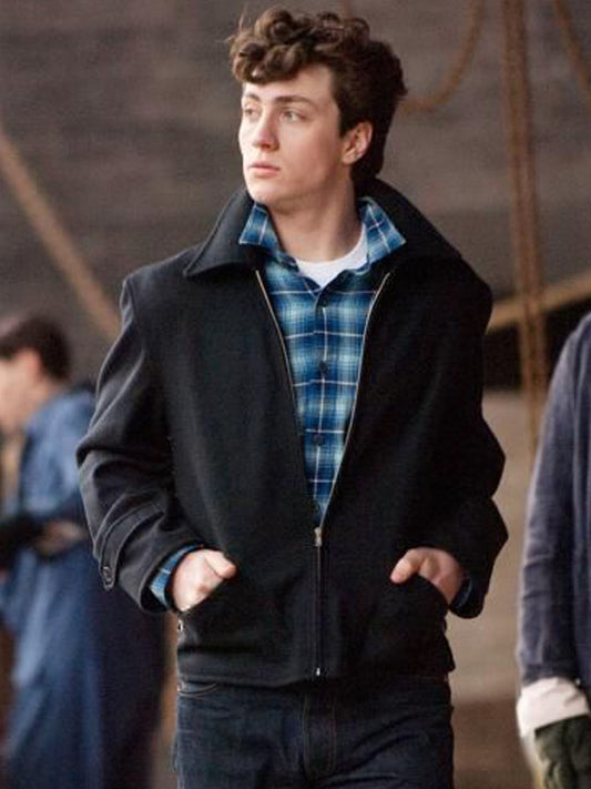 Nowhere Boy Aaron Taylor Black Wool Jacket
