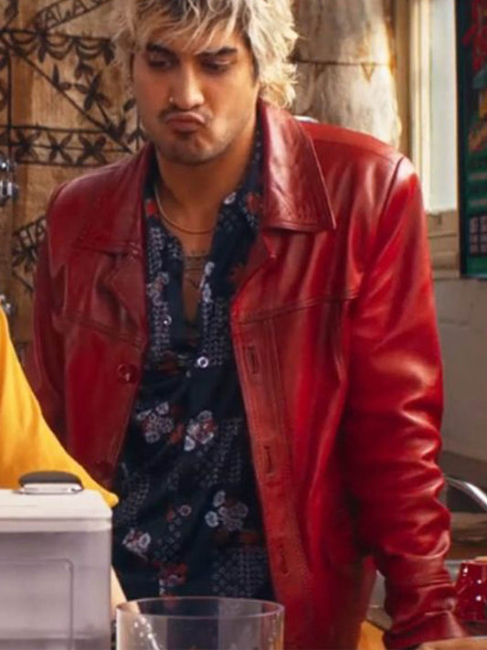 Rex Galier Choose Love Red Leather Jacket Black Friday Sale