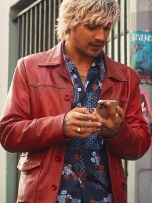 Rex Galier Choose Love Red Leather Jacket