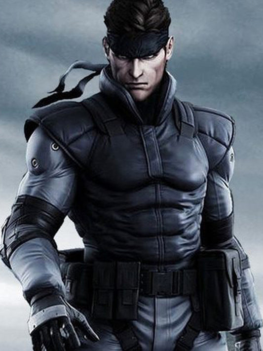 Solid Snake Metal Gear 2 Leather Vest Cosplay Costume