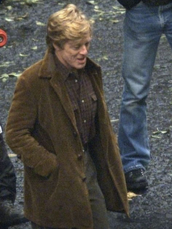Robert Redford Spy Game Brown Corduroy Coat