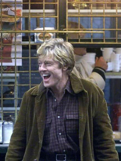 Robert Redford Spy Game Brown Corduroy Coat