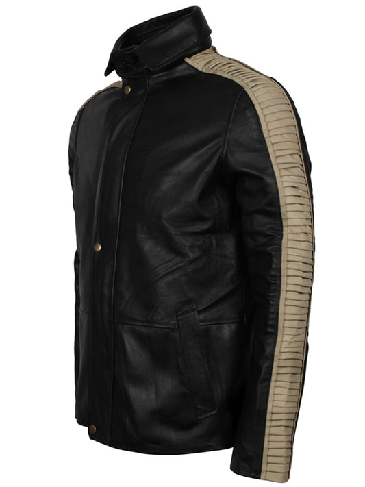 Star Wars Diego Luna Cassian Andor Black Leather Jacket Black Friday Sale