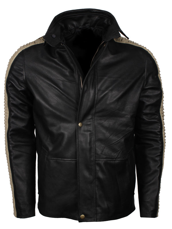 Star Wars Diego Luna Cassian Andor Black Leather Jacket Gifts For Him
