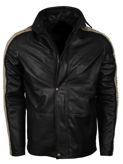 Star Wars Diego Luna Cassian Andor Black Leather Jacket Gifts For Him