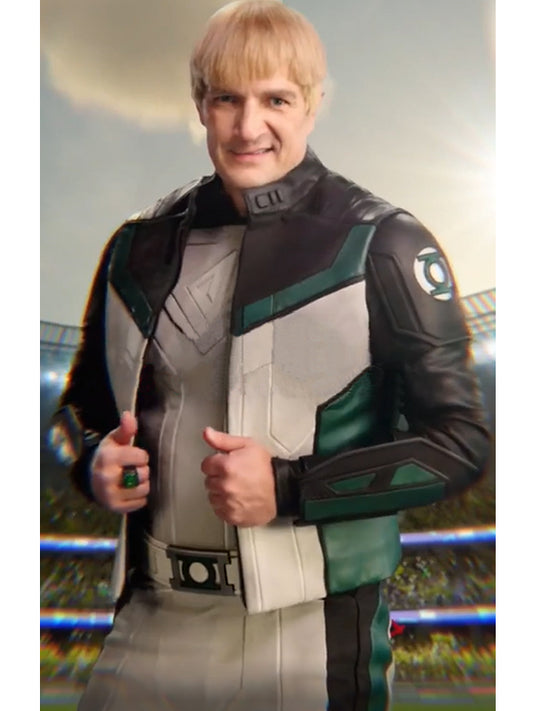 Superman 2025 Guy Gardener Green Lantern Leather Jacket