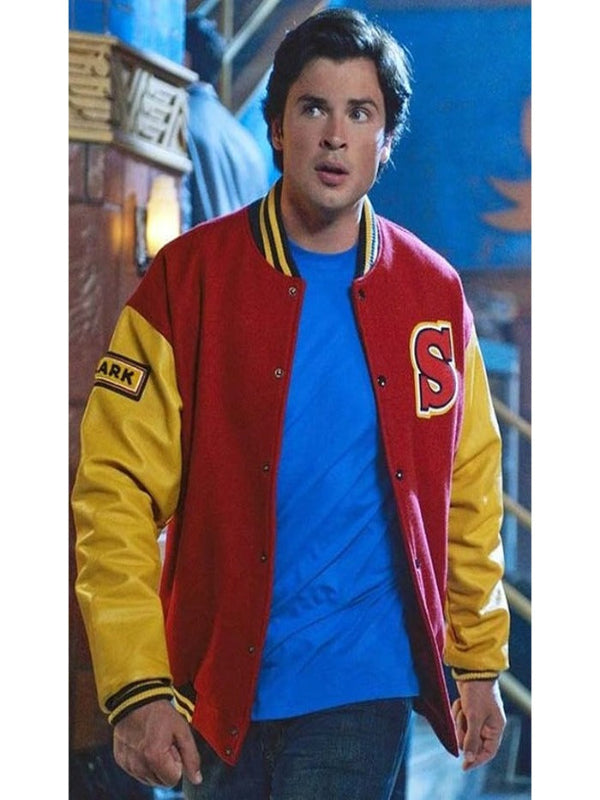 Superman Smallville Tom Welling Crows Varsity Jacket