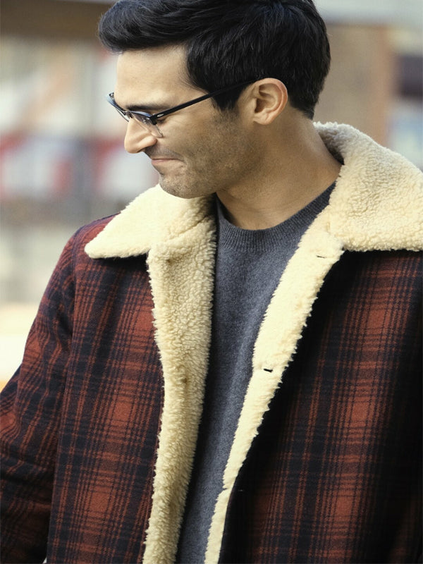 Superman and Lois Clark Kent Plaid Wool Jacket Black Friday Sale