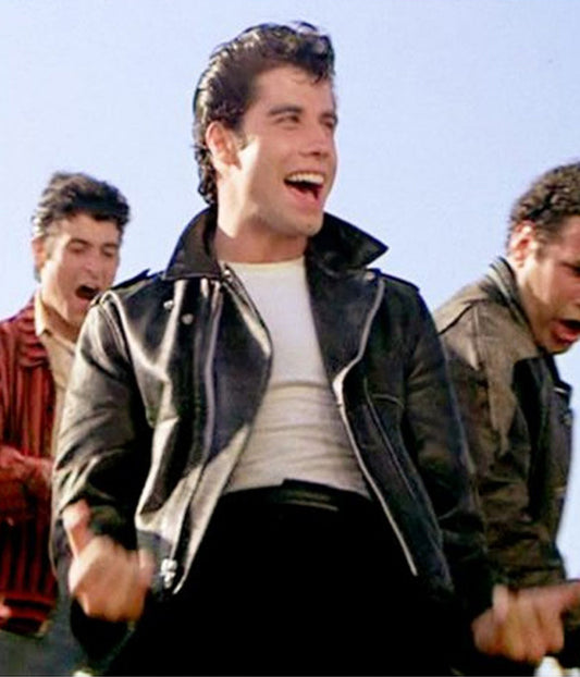 T Birds Grease Danny Zuko Biker Leather Jacket