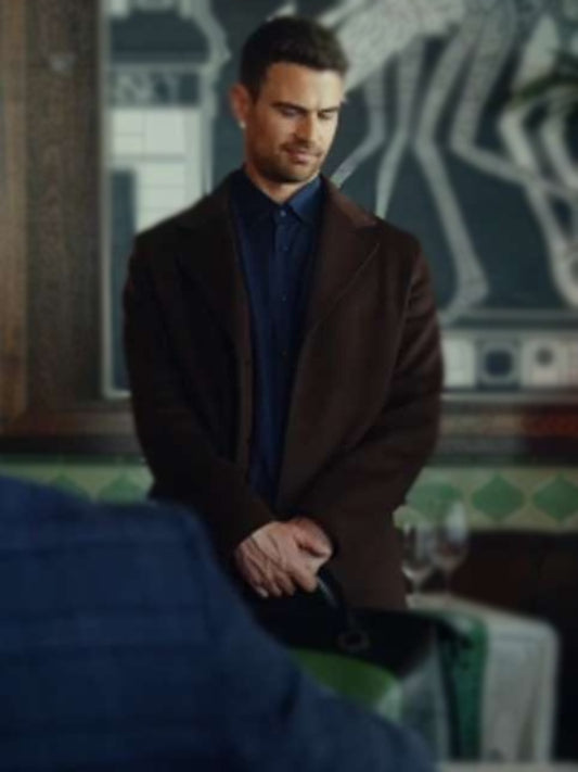 The Gentlemen Theo James Brown Wool Coat