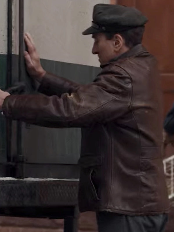 The Irishman Robert De Niro Brown Leather Jacket Buy now