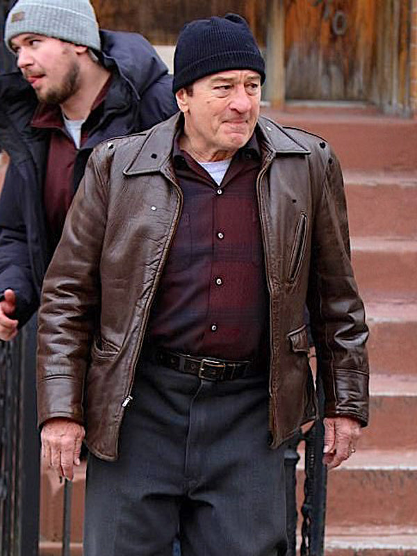 The Irishman Robert De Niro Brown Leather Jacket Gifts For Him