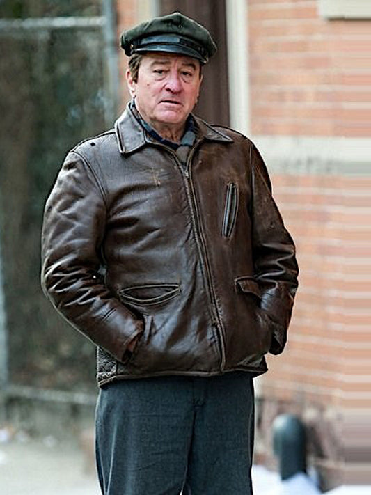 The Irishman Robert De Niro Brown Leather Jacket