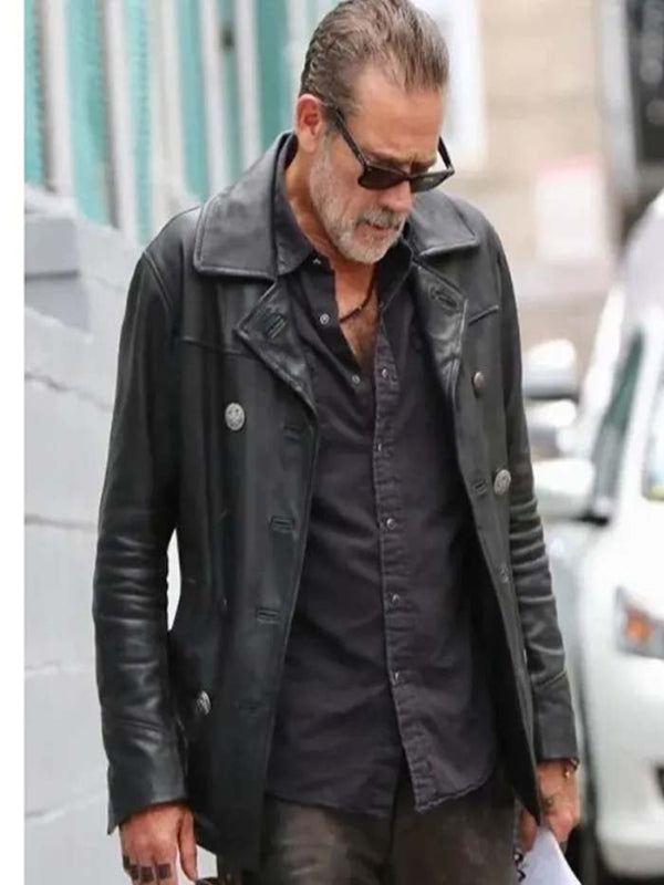 The Walking Dead City Negan Black Leather Coat