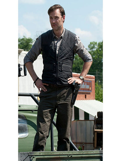 The Walking Dead Governor Quilted Cotton Vest Free Shipping USA Germany