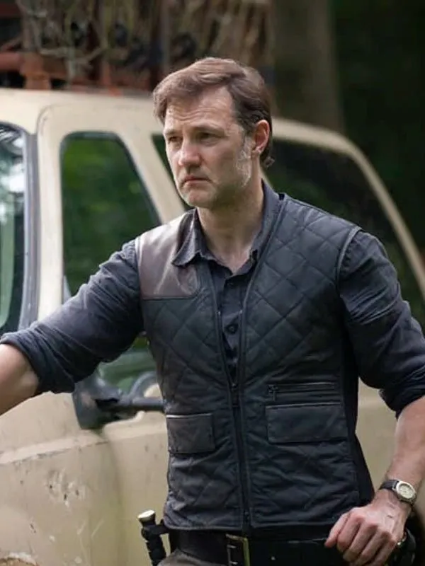 The Walking Dead Governor Quilted Cotton Vest on sale