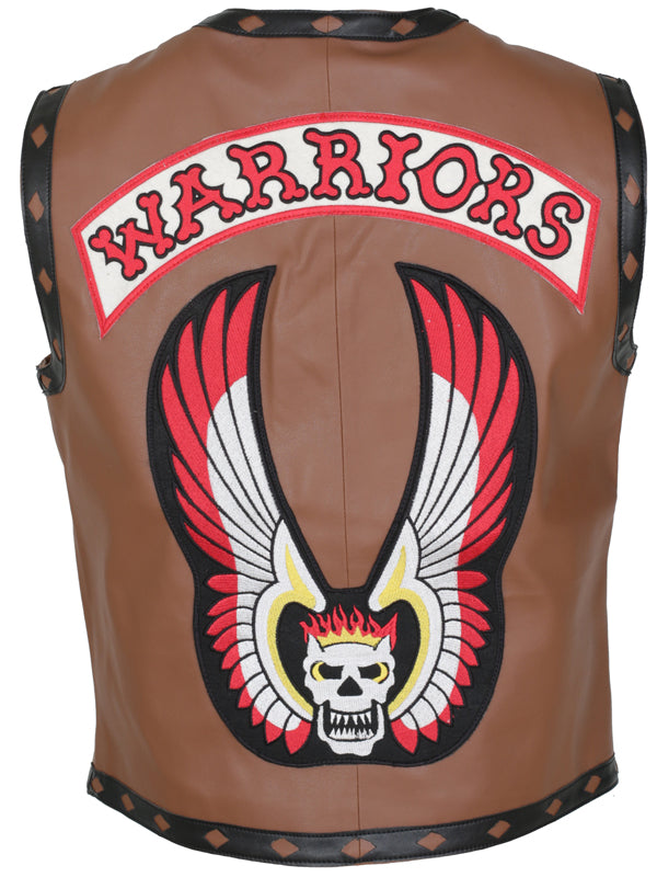 The Warriors 1979 Vintage Leather Vest Cosplay Costume