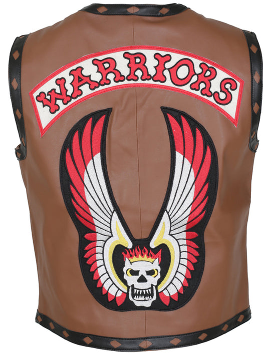 The Warriors 1979 Vintage Leather Vest Cosplay Costume