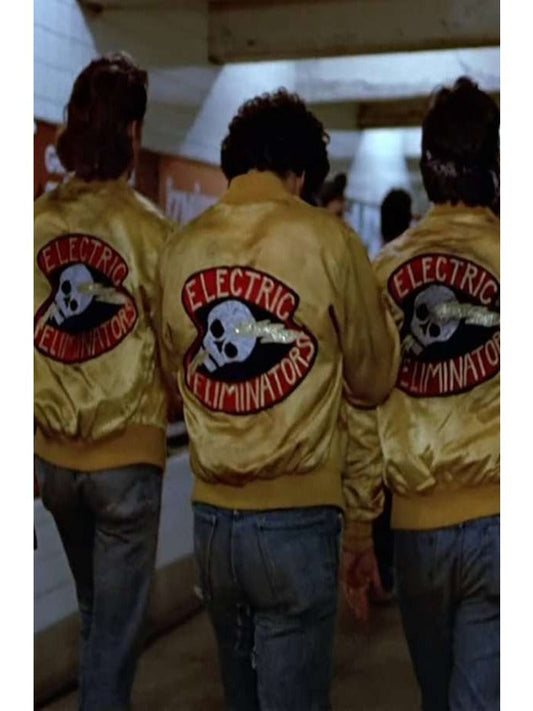 The Warriors Electric Eliminators Satin Yellow Jacket UK Canada Free Shipping