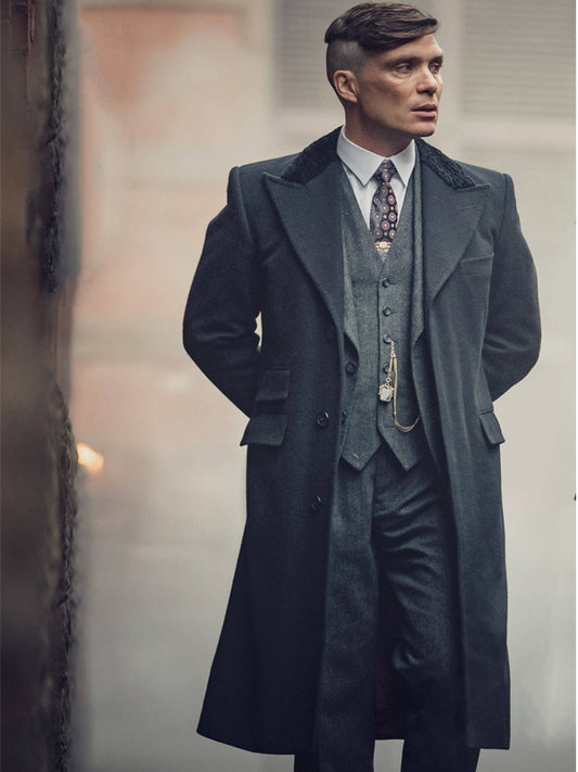 Thomas Shelby Peaky Blinders Classic Gray Wool Coat