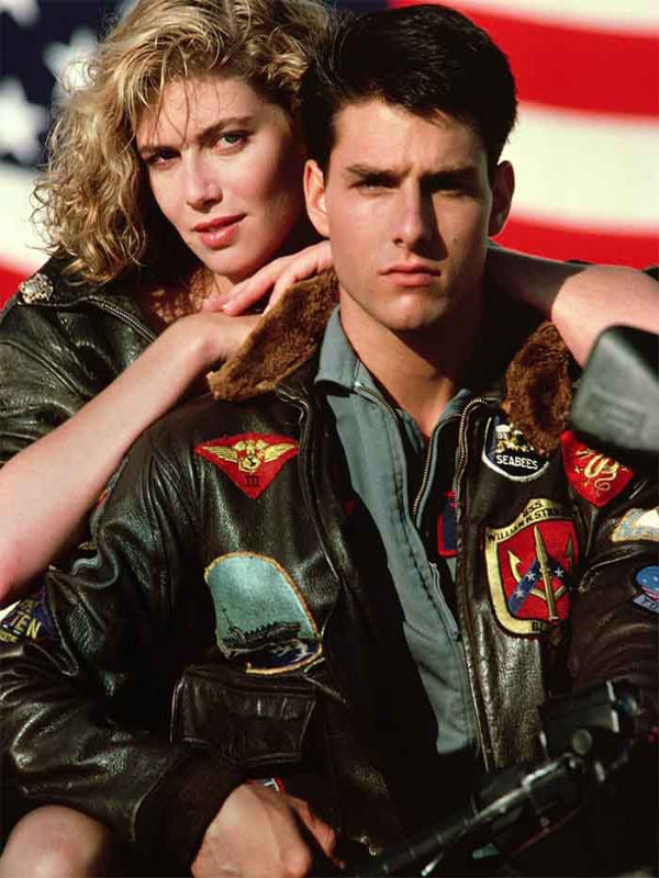 Tom Cruise Top Gun Brown Bomber Leather Jacket Gifts for Him