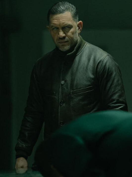 Tom Hardy MobLand 2025 Brown Leather Jacket