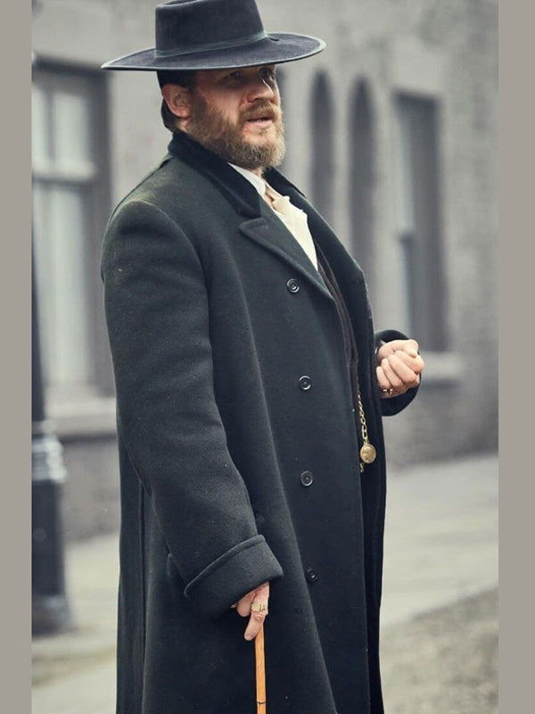Tom Hardy Peaky Blinders Alfie Solomons Black Wool Coat