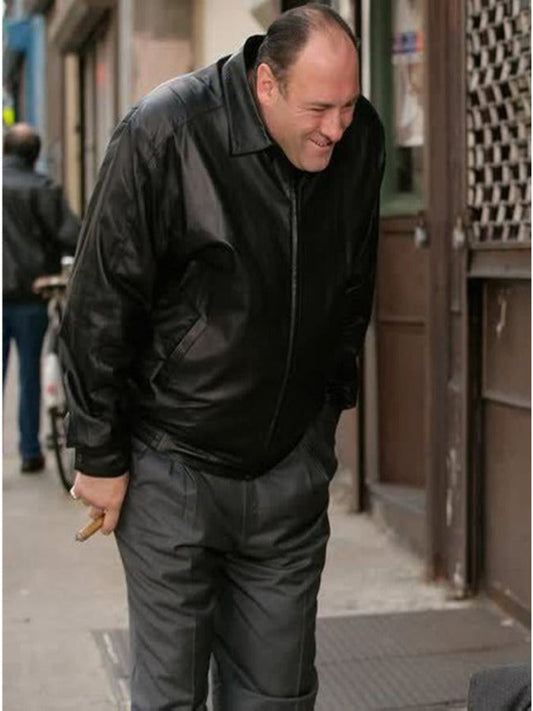 Tony Soprano The Sopranos Black Leather Jacket