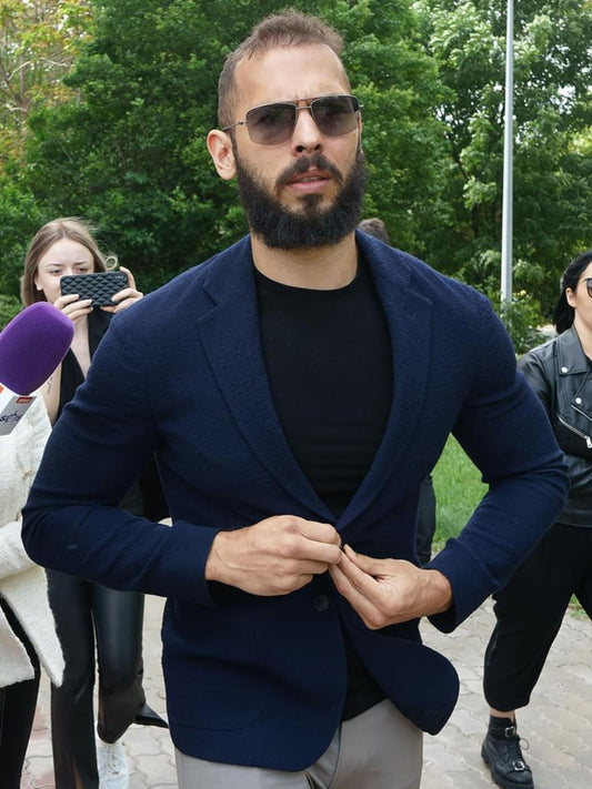 Top G Andrew Tate Blue Wool Blazer