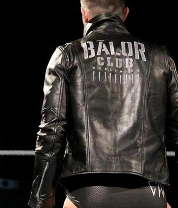 WWE Finn Balor Black Leather Biker Jacket Christmas Sale