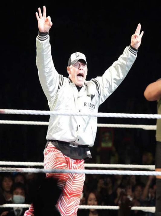 WWE John Cena Ribera Steakhouse Satin Bomber Varsity Jacket Free Shipping UK USA Canada