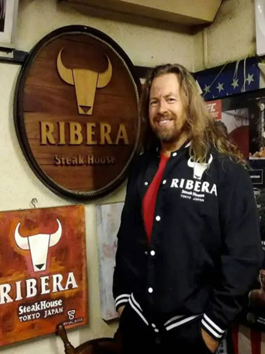 WWE Superstar Ribera Steakhouse Black Satin Jacket