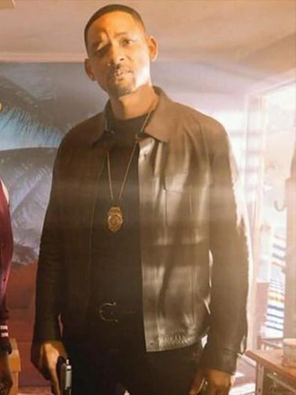 Will Smith Bad Boys Ride or Die Trucker Leather Jacket Shop now
