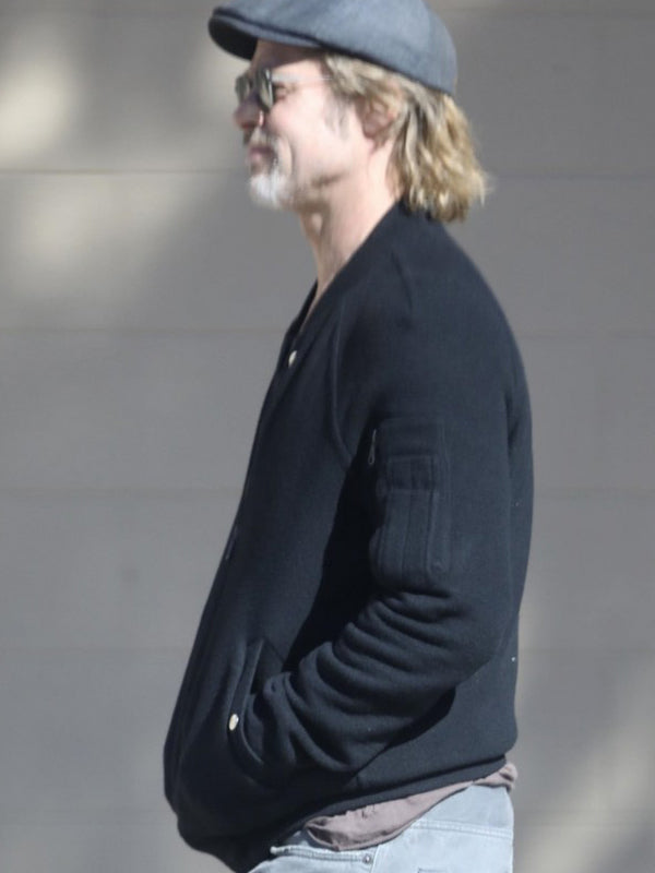 Wolves Brad Pitt Classic Black Wool Jacket Celebrity Street Style