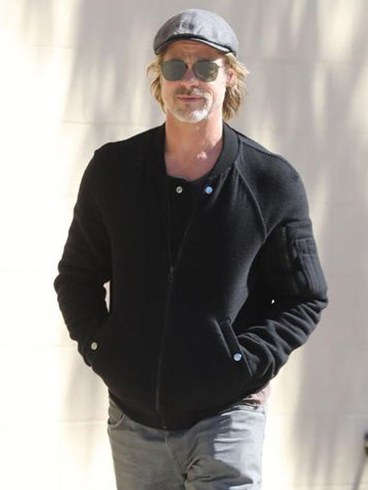 Wolves Brad Pitt Classic Black Wool Jacket