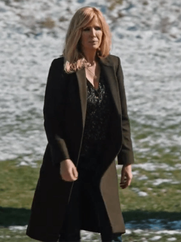 Women Beth Dutton Yellowstone Green Wool Coat New Year Sale