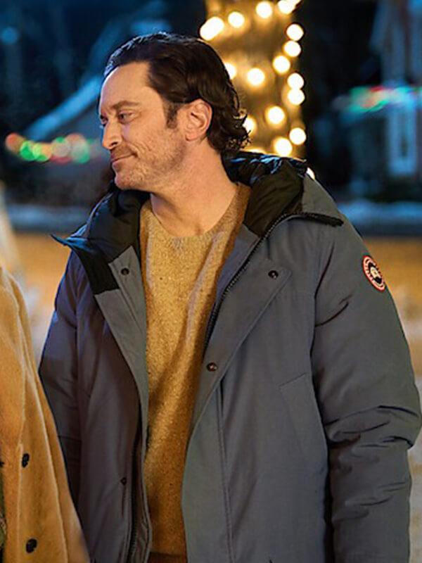A Merry Little Ex-Mas Oliver Hudson Grey Hooded Jacket