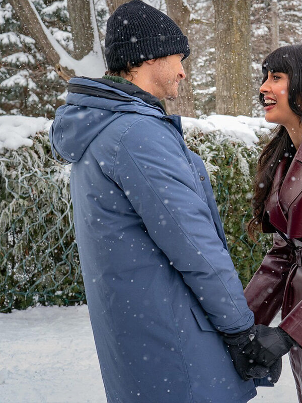 A Merry Little Ex-Mas Oliver Hudson Grey Hooded Jacket