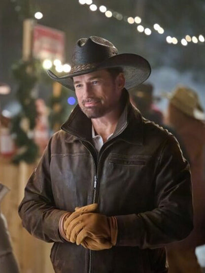 A Royal Montana Christmas Warren Christie Leather Jacket