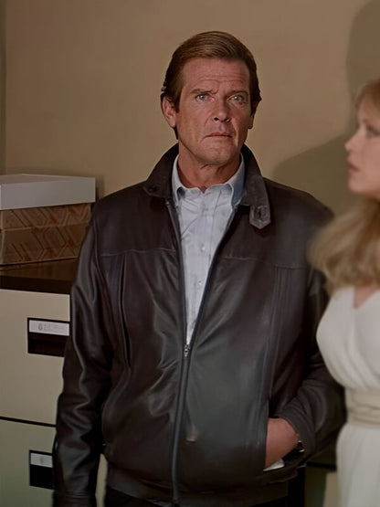 A View To A Kill James Bond Black Leather Jacket
