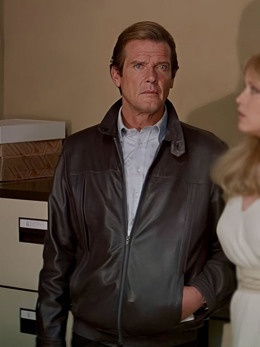 A View To A Kill James Bond Black Leather Jacket