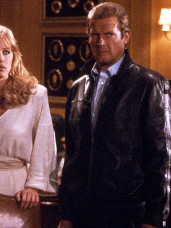 A View To A Kill James Bond Black Leather Jacket