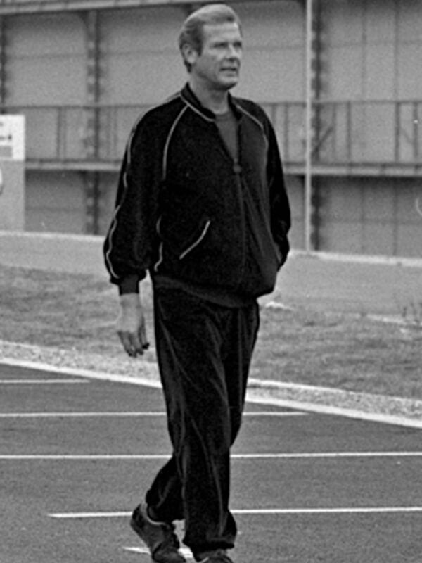 A View to a Kill Roger Moore Black Velvet Tracksuit