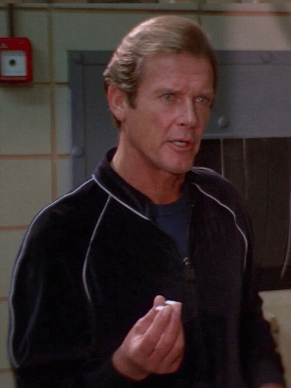 A View to a Kill Roger Moore Black Velvet Tracksuit